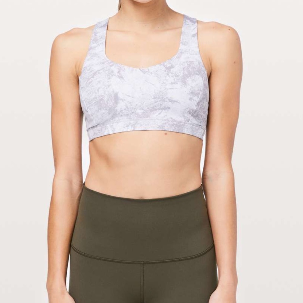 Free to be Serene Lululemon Sports Bra Gray